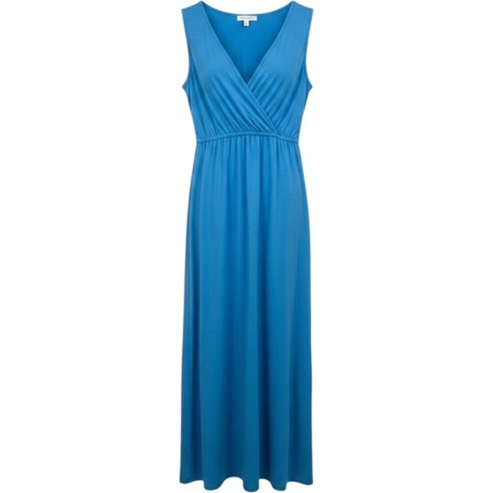 Philosophy Republic Clothing Blue Sleeveless V-Neck Braided Waist Maxi‎ Dress PM